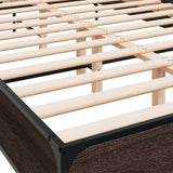 Bed Frame without Mattress Brown Oak 160x200 cm 3280056