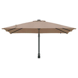 Garden Parasol Taupe 248.5 x 247.5 x 160 cm Polyester and Steel 42003254
