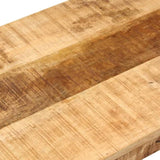 Bench 110 cm Solid Rough Mango Wood and Steel 286460