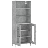 Highboard Concrete Grey 69.5x34x180 cm Engineered Wood 3189321