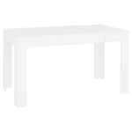 Dining Table White 140x74.5x76 cm Engineered Wood 804202