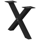 Coffee Table Legs X-Shaped 2 pcs Black 50x cm Steel 4012876