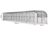 Against Wall Chicken Coop Silver 1200 x 200 x 215 cm 3434745