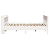 Bed Frame without Mattress White 200x200 cm Solid Wood Pine 3306994