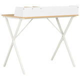 ZNTS Desk White and Natural 80x50x84 cm 20273