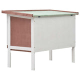 Outdoor Rabbit Hutch 1 Layer Brown Wood 170829