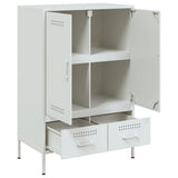 Highboard White 68x39x101.5 cm Steel 843113