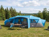 Family Tent with Rainfly Water-resistant tunnel Blue 10-Person 42017464