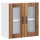 Kitchen Wall Cabinet with Glass Door Lucca Old Wood Engineered Wood 853915