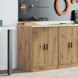 ZNTS Garage Storage Cabinet Artisan Oak 60x51x85 cm Solid Wood Pine 860579