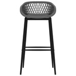 5 Piece Bar Set White and Grey 3057433