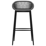 5 Piece Bar Set White and Grey 3057433