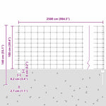 Fence with Posts Silver 1 x 25 m Steel 3337120