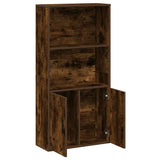 Bookcase Smoked Oak 60x24x120 cm Engineered Wood 860422
