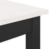 Bar Table White 80 x 80 x 105 cm Solid Pine Wood 892802