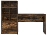 Desk with Drawer with Shelf with Storage 2 pcs Smoked Oak 3337317