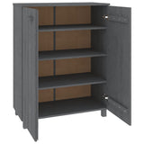 Shoe Cabinet HAMAR Dark Grey 85x40x108 cm Solid Wood Pine 340518