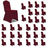 Chair Cover Stretch Burgundy 30 pcs 3051646