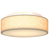 Ceiling Lamp with Spotlights Taupe 38 x 38 x 13.5 cm Fabric 42001217