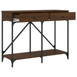 Console Table Brown Oak 100x39x78.5 cm Engineered Wood 835488