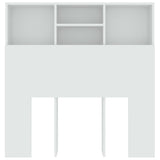 Headboard Cabinet White 100x19x103.5 cm 811844