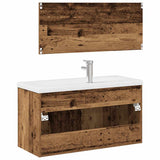 ZNTS 3 Piece Bathroom Furniture Set Old Wood Engineered Wood 3328911