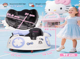 Hello Kitty Kids Ride on Bumper Car with Remote Control, Two Joysticks, Music, Lights, Safety Belt, T3398P378937