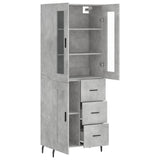 Highboard Concrete Grey 69.5x34x180 cm Engineered Wood 3198677