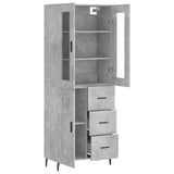 Highboard Concrete Grey 69.5x34x180 cm Engineered Wood 3198677