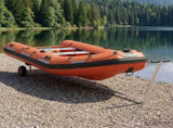 Adjustable Boat Trailer with Pneumatic Tires 200 kg Load Silver 42043571