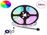LED Strip 12 pcs Black and Transparent 3000 mm 3429125