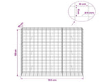 Gabion with 5 mm Wire and 10x10 cm Mesh 150x50x150 cm 3465237