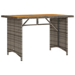 2 Piece Garden Dining Set with Cushions Grey Poly Rattan 366337
