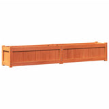 Garden Planter Wax Brown 180x31x31 cm Solid Wood Pine 837498