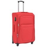 3 Piece Soft Case Trolley Set Red 91316