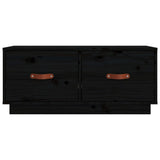 TV Cabinet Black 80x34x35 cm Solid Wood Pine 818244