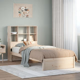 Bookcase Bed without Mattress 90x200cm Solid Wood Pine 3322387