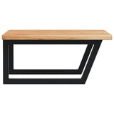 Basin Shelf Wall Mounted Steel and Solid Wood Oak 3302479