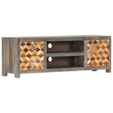 282735 TV Cabinet Grey 120x30x40 cm Solid Mango Wood