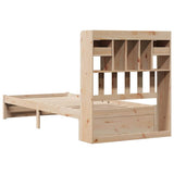 Bookcase Bed without Mattress 75x190cm Solid Wood Pine 3322403