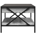 ZNTS Coffee Table with Infinity LED Grey Sonoma 70x50x38 cm 847705