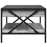 ZNTS Coffee Table with Infinity LED Grey Sonoma 70x50x38 cm 847705