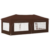 Pop-up Party Tent 575 x 288 x 245 cm Brown Oxford Fabric 42019896