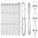 Fence Post 13 pcs Silver Steel 42004219