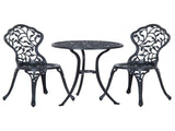 3 Pcs Aluminium Bistro Set Garden Furniture Dining Table Chairs Antique Outdoor Seat Patio Seater T3398P322076