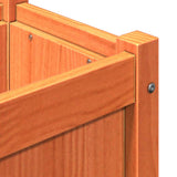 Garden Planters 2 pcs with Legs Wax Brown Solid Wood Pine 837559