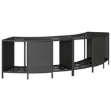 Hot Tub Surround Black Poly Rattan and Solid Wood Acacia 3270640