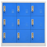 Locker Cabinet Light Grey and Blue 90x45x92.5 cm Steel 336441