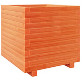 Garden Planter Wax Brown 50x50x49.5 cm Solid Wood Pine 3282516