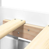 Bed Frame with Drawer 2 pcs White 193 x 203 cm Engineered Wood 3402859